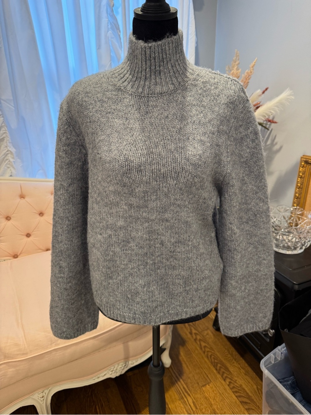 H&M Heather Gray alpaca wool mix Turtleneck Sweater
